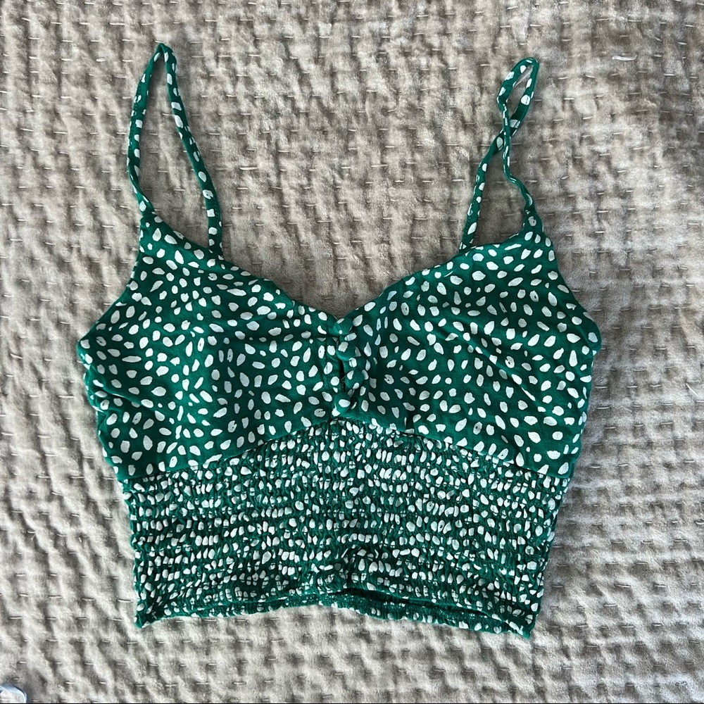 pacsun green dotted tank